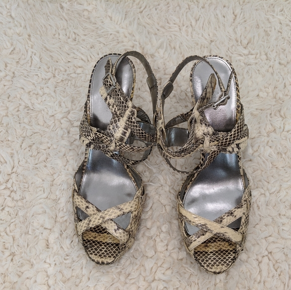 Calvin Klein Snake Skin Heels - Picture 5 of 5
